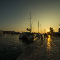 Buy canvas prints of  Trogir Sunset  by Rob Hawkins