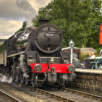 Buy canvas prints of  Black Five at Grosmont  by Rob Hawkins