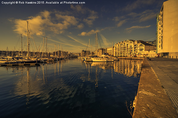  Plymouth Barbican Marina  Picture Board by Rob Hawkins