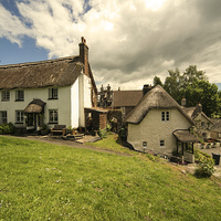 Buy canvas prints of  Lustleigh Cottages  by Rob Hawkins
