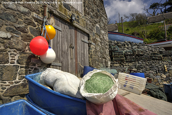  Cadgwith Fishing paraphernalia  Picture Board by Rob Hawkins