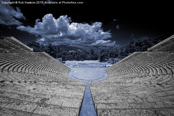  Epidavros Blue  Picture Board by Rob Hawkins