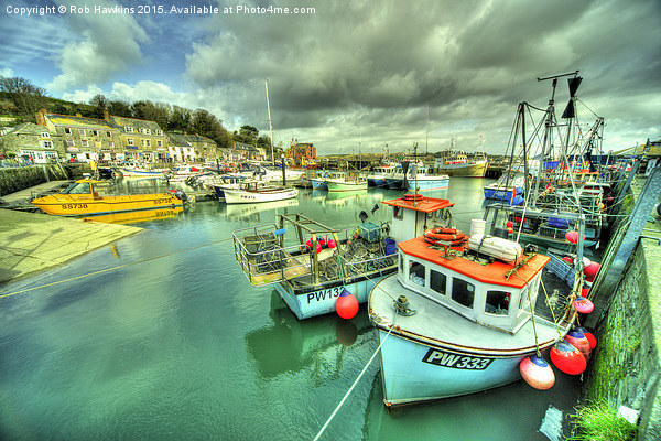  Padstow Colours  Picture Board by Rob Hawkins