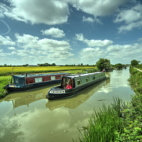 Buy canvas prints of  Narrowboats on the K and A  by Rob Hawkins