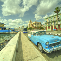 Buy canvas prints of  Havana Chevy  by Rob Hawkins