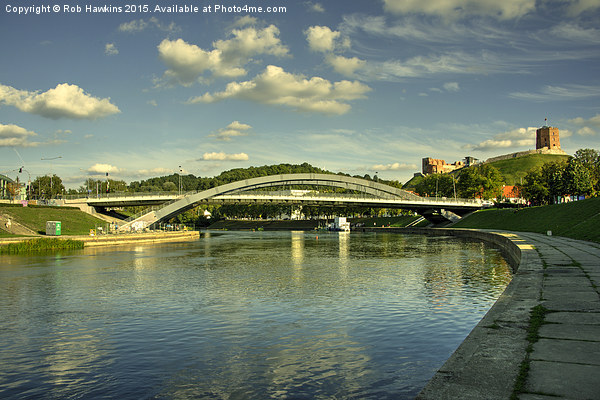  Vilnius Castle Bridge  Picture Board by Rob Hawkins