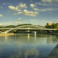 Buy canvas prints of  Vilnius Castle Bridge  by Rob Hawkins