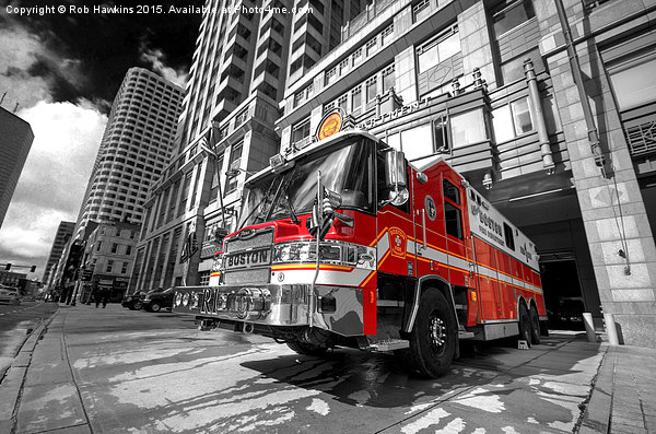  Boston Fire Truck  Picture Board by Rob Hawkins