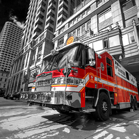 Buy canvas prints of  Boston Fire Truck  by Rob Hawkins