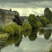 Buy canvas prints of  The River Teviot at Hawick  by Rob Hawkins