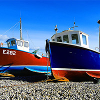 Buy canvas prints of Boats at Beer by Rob Hawkins