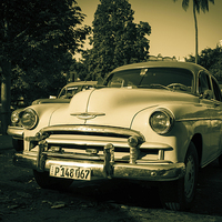 Buy canvas prints of  Ageing chevy  by Rob Hawkins