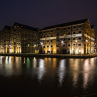 Buy canvas prints of Gloucester Docks by night  by Rob Hawkins