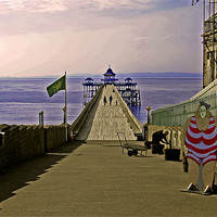Buy canvas prints of The Pier at Clevedon by Rob Hawkins