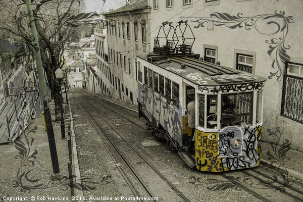 Lisbon Funicular  Picture Board by Rob Hawkins