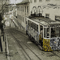 Buy canvas prints of Lisbon Funicular  by Rob Hawkins