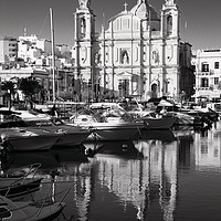 Buy canvas prints of Valletta Marina reflections  by Rob Hawkins