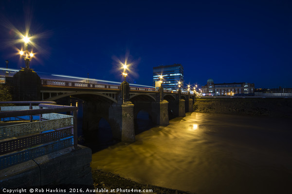 Newport night bridge  Picture Board by Rob Hawkins