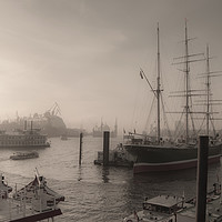 Buy canvas prints of Hamburg Dock Vista  by Rob Hawkins