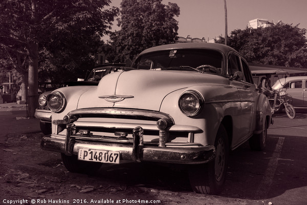 Red Toned Chevy  Picture Board by Rob Hawkins