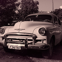 Buy canvas prints of Red Toned Chevy  by Rob Hawkins