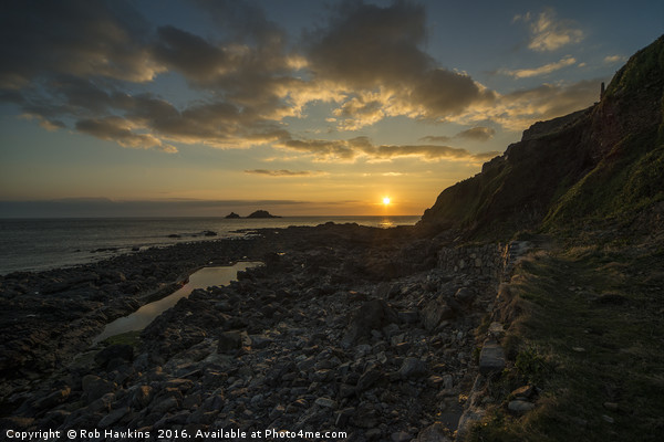 Cape Cornwall Sunset  Picture Board by Rob Hawkins