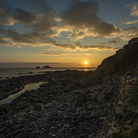 Buy canvas prints of Cape Cornwall Sunset  by Rob Hawkins