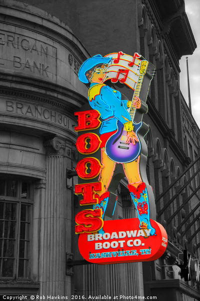 Broadway Boots  Picture Board by Rob Hawkins