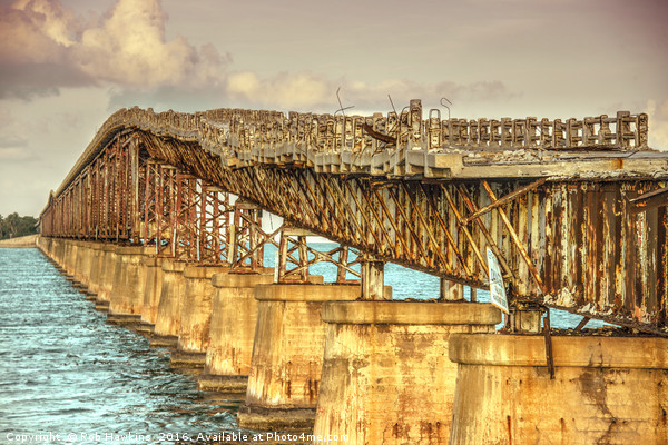 Old Bridge to the Keys Picture Board by Rob Hawkins