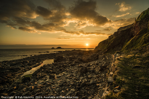 Cape Cornwall Dusk  Picture Board by Rob Hawkins