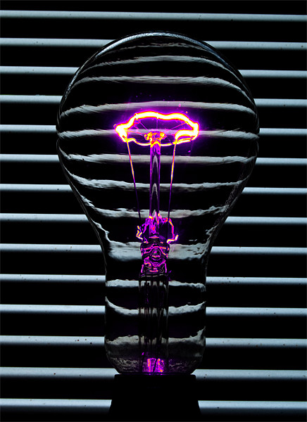 Light Bulb purple Picture Board by Rob Hawkins