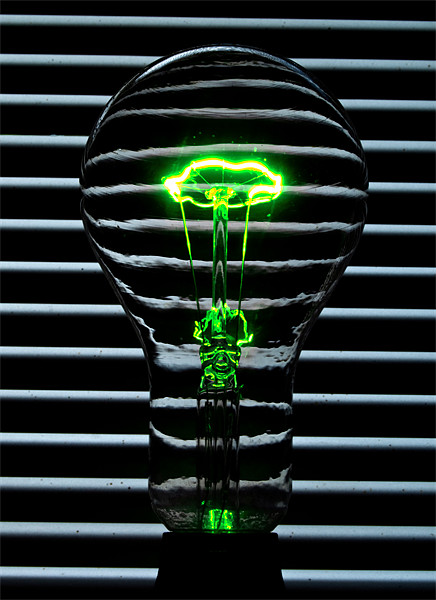 Light Bulb green Picture Board by Rob Hawkins