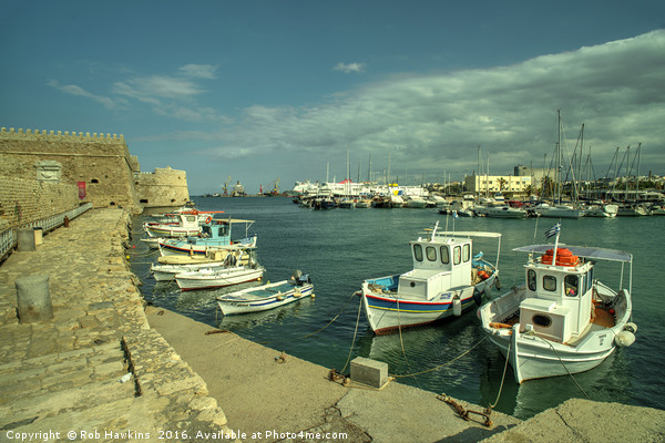 Heraklion old harbour  Picture Board by Rob Hawkins