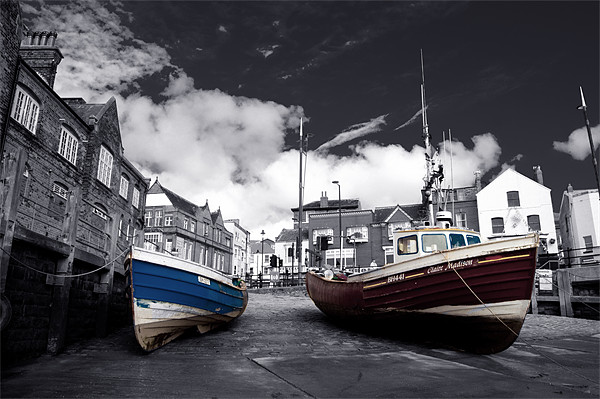 Boats at Scarborough Picture Board by Rob Hawkins