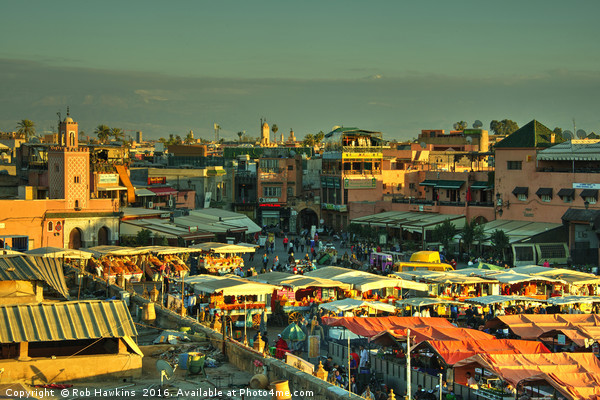 The marketplace of Marrakesh,  Picture Board by Rob Hawkins