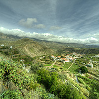 Buy canvas prints of Canarian Mountain Village  by Rob Hawkins