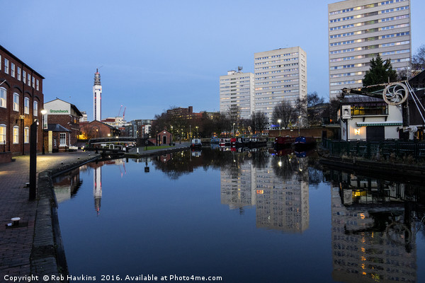 Reflections on the Birmingham and Fazeley Canal  Picture Board by Rob Hawkins