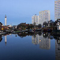 Buy canvas prints of Reflections on the Birmingham and Fazeley Canal  by Rob Hawkins