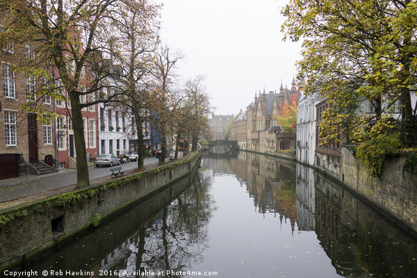 Brugge in the mist  Picture Board by Rob Hawkins