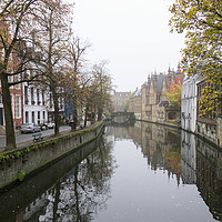 Buy canvas prints of Brugge in the mist  by Rob Hawkins