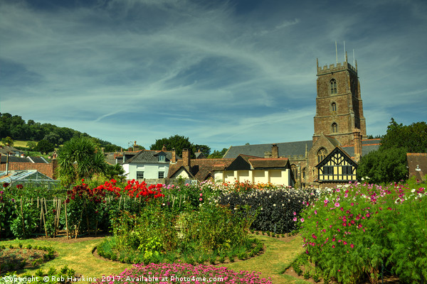 Dunster Church and secret garden  Picture Board by Rob Hawkins