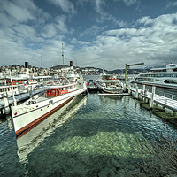 Buy canvas prints of Paddle Boats of Lake Lucerne  by Rob Hawkins