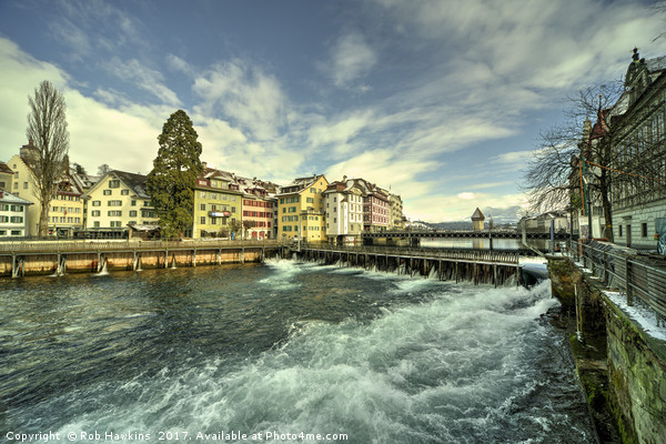 Weir of Lucerne  Picture Board by Rob Hawkins