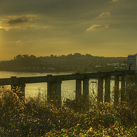 Buy canvas prints of Brunel Bridge Sunset  by Rob Hawkins