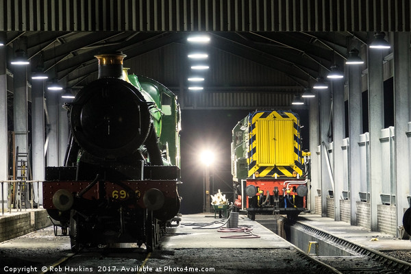 Lydeard Shed by Night  Picture Board by Rob Hawkins