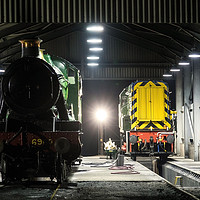 Buy canvas prints of Lydeard Shed by Night  by Rob Hawkins