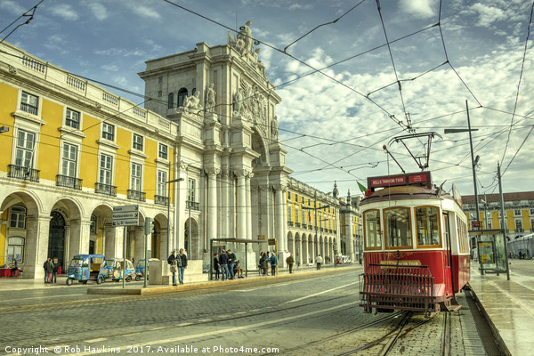 Lisbon Tramcar  Picture Board by Rob Hawkins