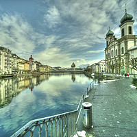 Buy canvas prints of Lucerne Jesuit Church  by Rob Hawkins