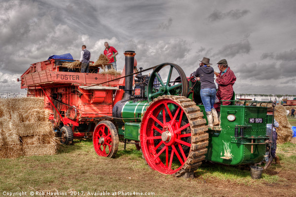 Steam Threshing  Picture Board by Rob Hawkins