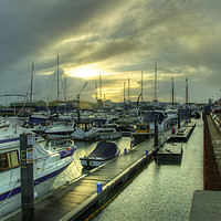Buy canvas prints of Poole Harbour Twylight  by Rob Hawkins